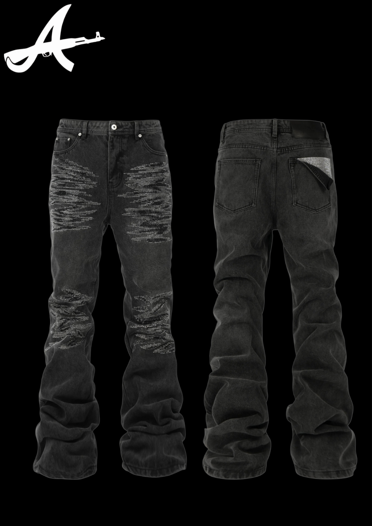 'DISTRXSS' FLARED DENIM