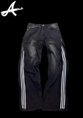 'STRIPED' FLARED DENIM