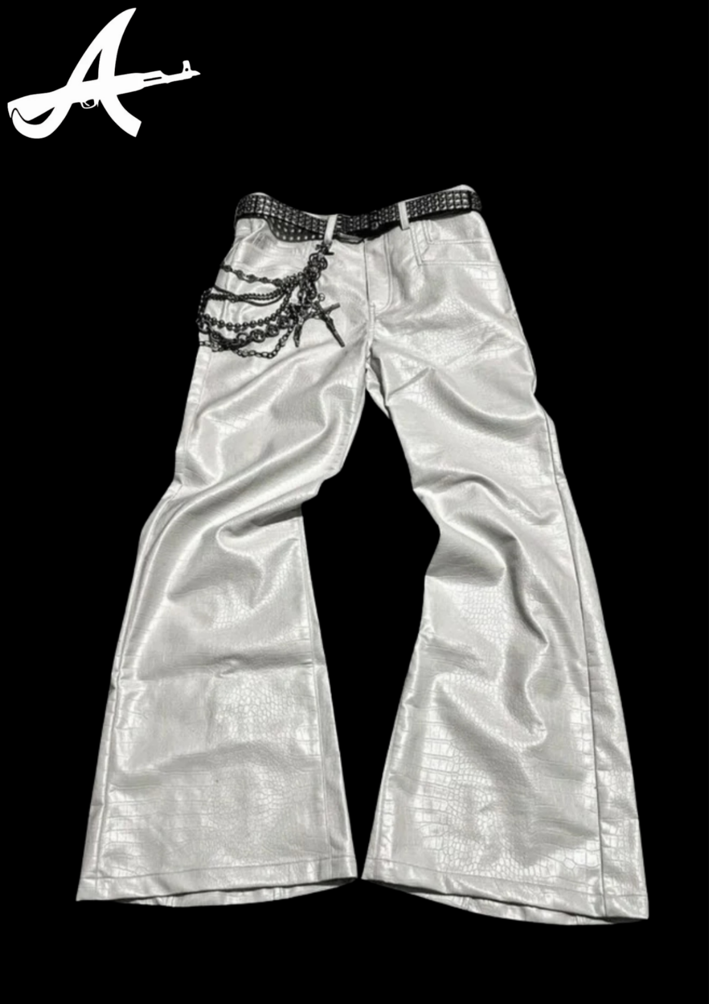 'WHITE0UT' FLARED PANTS