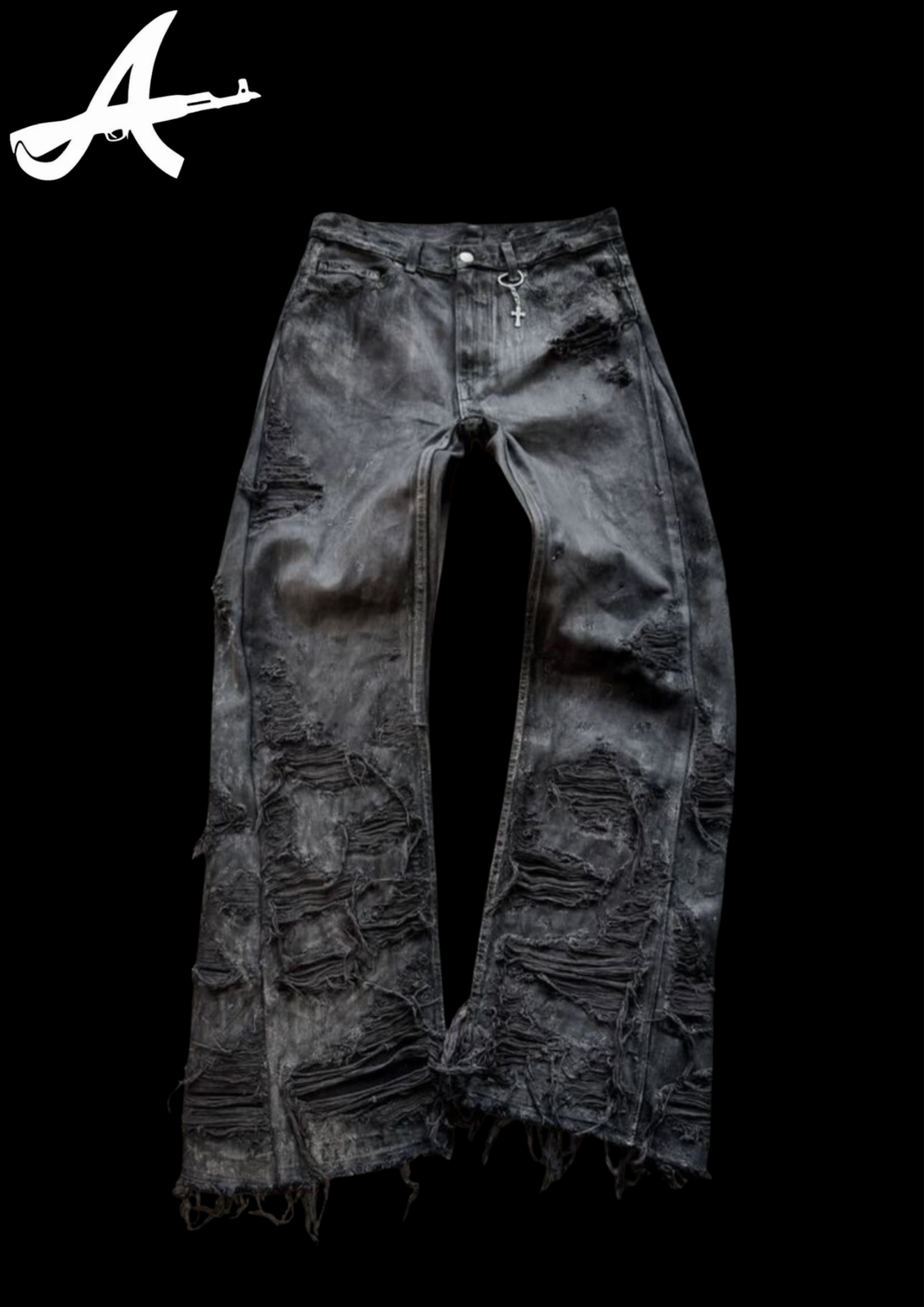 'STRXSSED' FLARED JEANS