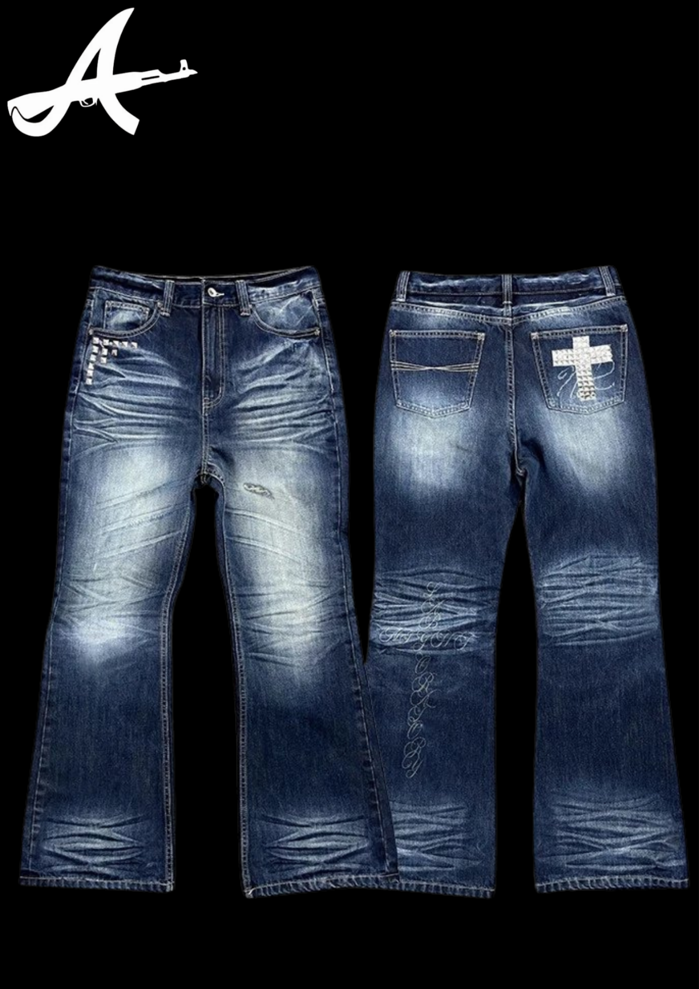 'CRXSS' FLARED DENIM